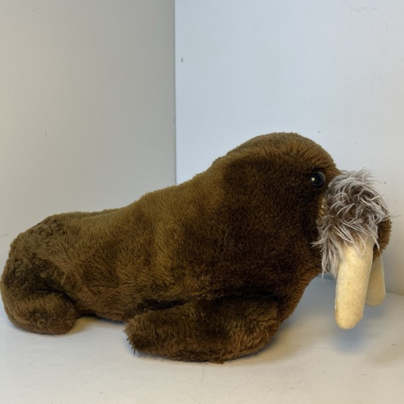 Vintage R. Dakin WALRUS Stuffed Animal 9" Plush Marine Animal - Picture 2 of 16